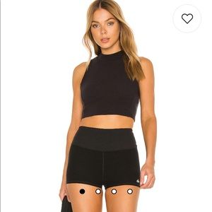 ALO yoga-  Micro Waffle Comfort Bra Tank in Black, medium